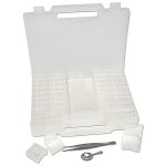 Clear Storage Carry Case - Organizer Kit - 55 Pieces with tweezers and scoop