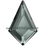 2771 12.9x8.3mm BLACK DIAMOND KITE Flatback Rhinestone