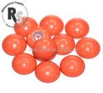 10mm Coral Pearl Cabochon 5817 1/2 Drilled