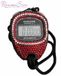 Stopwatch by Accusplit with LIGHT SIAM (RED) Rhinestones