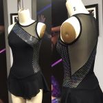 Brad Griffies Skating Dress Custom BLACK w/Silver Dots Adult EXTRA SMALL