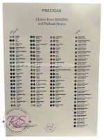 Rhinestone Color Chart / Board for Preciosa MAXIMA Rhinestones - NEW