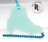 Acrylic Ice Skate Holiday Ornament with crystals