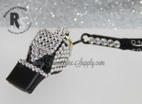 WHISTLE - CLASSIC Black or White with CRYSTAL Rhinestones & Lanyard